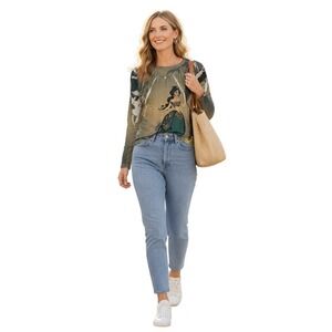 Disney Couture Jasmine Long Sleeve Graphic Top Shirt